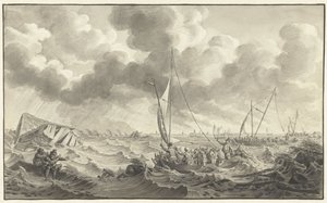 Dykebrott nära Kampen, 1775 av Noach van der Meer (II)