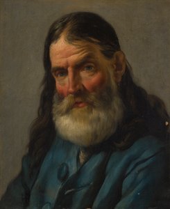 Porträtt av en äldre man (olja på duk) av Noel (circle of) Halle