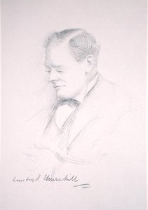 Porträtt av Winston Churchill