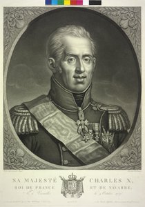 Kung av Frankrike Karl X av Noel Francois Bertrand
