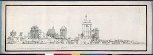 Chateau de Vincennes (penna och bläck med tvätt på papper)