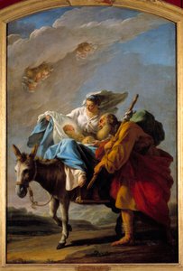 Flyget till Egypten. Målning av Christmas Halle (1711-1781)