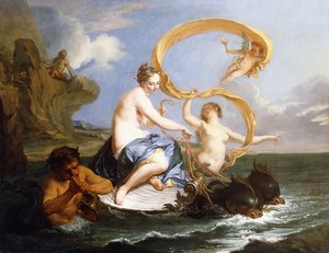 Galateas triumf, ca 1727 av Noel Nicholas Coypel