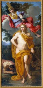 Apollo Crown av Minerve Målning av Noel Coypel (1628-1707) 1668 Sön. 2,14x1,03 m
