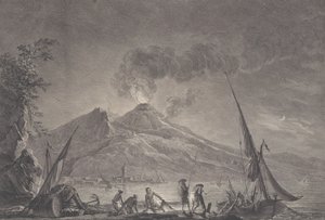 Utsikt över Vesuvius som det var 1757, 1762.