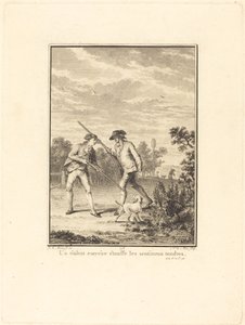 Våldsam träning kväver ömma känslor av Noël Le Mire after Jean Michel Moreau