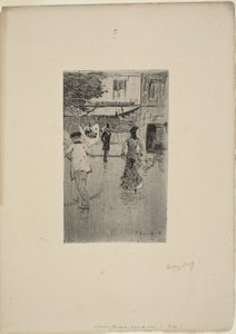 Avenue Trudaine på en regnig dag av Norbert Goeneutte