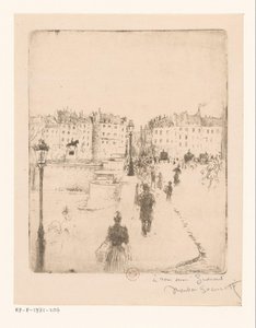 Utsikt över Pont Neuf i Paris av Norbert Goeneutte