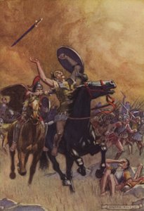 Sextus död (färg litho)