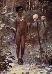 A Tapu Virgin, brittiska Salomonöarna (färg litho) av Norman Hardy