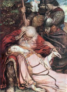 Lear, "Cordelia, Cordelia". Kung Lear - Akt V, Scen 3 (färglitografi)