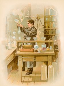 Thomas Edison i sitt laboratorium