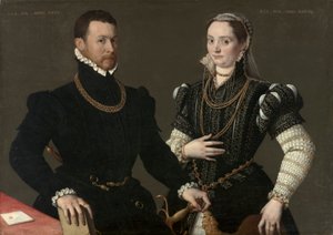 Porträtt av ett par, ca. 1580-1588 (olja på duk)