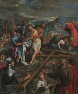 Förberedelse för korsfästelsen, ca 1600 (olja på koppar) av Northern Italian School