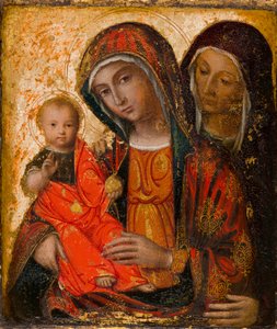 Jungfru Maria, Kristus och Sankta Anna, ca 1500-1600 (olja och panel)