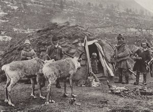 En lappfamilj av Norwegian Photographer