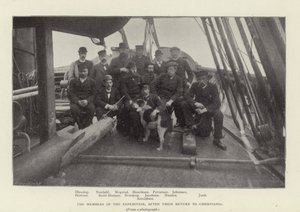 Expeditionens medlemmar, efter deras återkomst till Christiania (s/v foto) av Norwegian Photographer