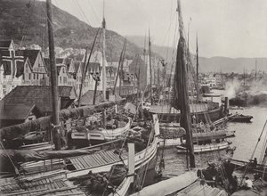 Utsikt över Bergens hamn av Norwegian Photographer