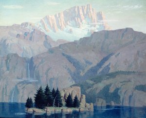 Foretelling the Sun, c.1920 (olja ombord)