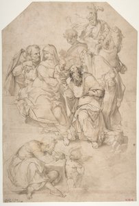 The Adoration of the Magi, 1500-1571 av Nosadella