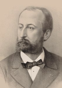 Porträtt av kompositören Camille Saint-Saëns 1835-1921, 1879. av Octave Edouard Jean Jahyer