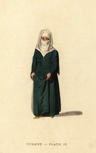 Turkisk kvinna i Konstantinopel (Istanbul), Osmanska riket av Octavian (after) Dalvimart