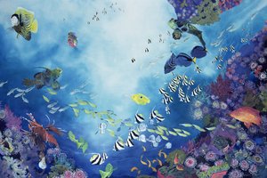 Underwater World III, 2002 (akryl på twill)