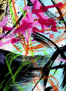 Mozarts vår Ink Abstraction 3, 2020 (akryl på duk)