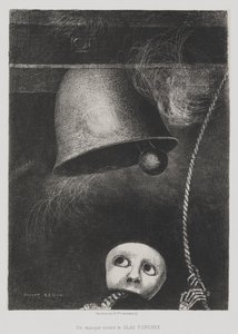 Till Edgar Poe (En mask ringer med dödsklockan) av Odilon Redon