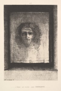 En slöja, en tryckt bild, 1891. av Odilon Redon