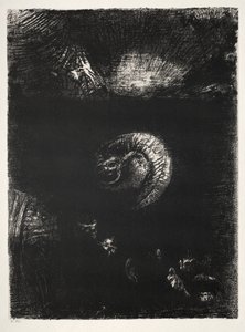 Och alla slags skrämmande varelser uppstår av Odilon Redon