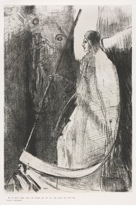 Och en annan ängel kom ut ur templet som är i himlen, och han hade också en skarp skära av Odilon Redon