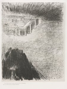 Och jag, Johannes, såg den heliga staden, det nya Jerusalem, komma ner från Gud och ut från himlen av Odilon Redon