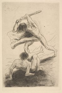 Kain och Abel, 1886. av Odilon Redon