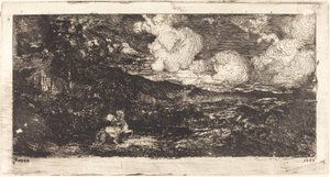 Cavalier Galopant (galopperande ryttare) av Odilon Redon