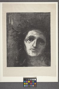 Kristus (litografi på kinesvolant papper) av Odilon Redon
