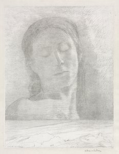Stängda ögon av Odilon Redon