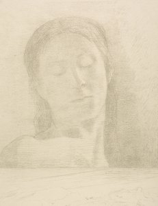 Stängda ögon av Odilon Redon