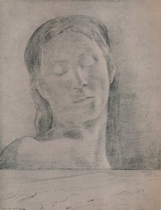 Slutna ögon, ca 1890, 1946 av Odilon Redon