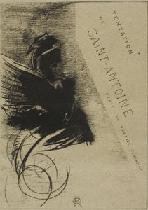 Cover-Frontispiece för frestelsen av St. Anthony av Odilon Redon