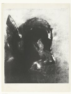 Den fängslade Pegasus Pegase captif (titel på objekt) av Odilon Redon