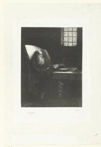 Läsaren Le Liseur (titel på objekt) Porträtt av Rodolphe Bresdin av Odilon Redon