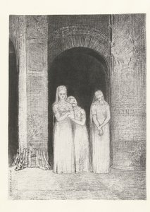 Prästinnorna stod på vakt Prästinnorna väntade La Nuit (serietitel) Natten (serietitel) av Odilon Redon
