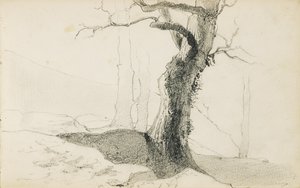 Ritning från ett album med titeln "Baskien", 1862-63 av Odilon Redon