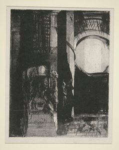 Och överallt finns det basaltpelare av Odilon Redon