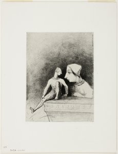 Felineness, tallrik sju från In Dreams av Odilon Redon