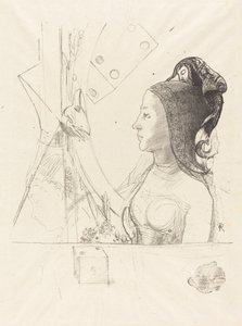 Profil av en kvinna av Odilon Redon