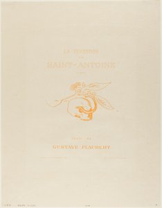Frontispice/Titelskylt för Tentation de St. Antoine av Odilon Redon