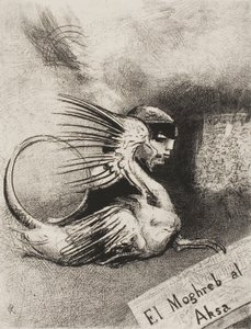 Frontispice för El Moghreb al Aksa av Edmond Picard av Odilon Redon