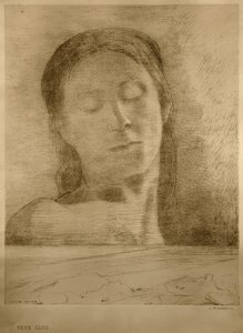 Slutna ögon av Odilon Redon